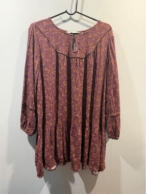 Womens Sonoma Floral Top Size XL  Burgundy